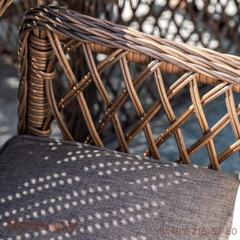 4SiS Латте плетеное кресло из искусственного ротанга, цвет коричневый фото 3