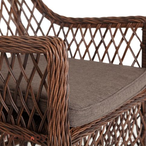 4SiS Латте плетеное кресло из искусственного ротанга, цвет коричневый фото 8