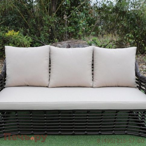 4SiS Ницца диван из искусственного ротанга трехместный, цвет бронзовый фото 2