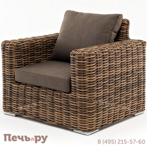 4SiS Палермо кресло из искусственного ротанга, цвет соломенный фото