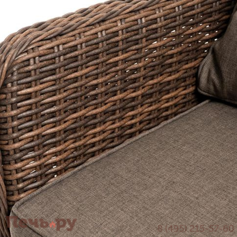 4SiS Прованс диван из искусственного ротанга трехместный, цвет коричневый фото 7