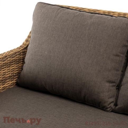 4SiS Прованс диван из искусственного ротанга трехместный, цвет соломенный фото 4