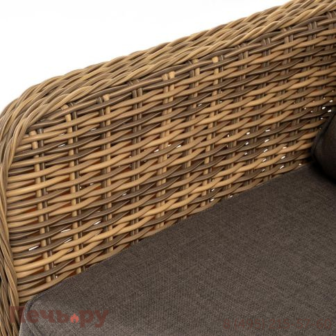 4SiS Прованс диван из искусственного ротанга трехместный, цвет соломенный фото 6