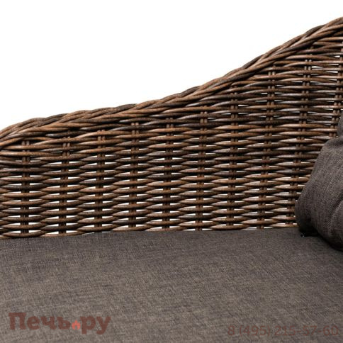 4SiS Равенна диван двухместный плетенный из ротанга, цвет коричневый фото 6