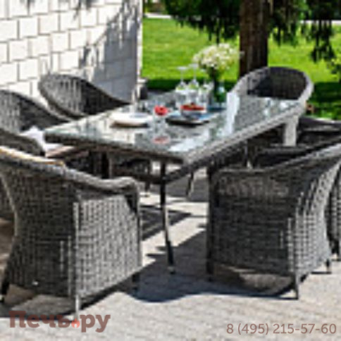 4SiS Равенна плетеное кресло из искусственного ротанга, цвет графит фото 8