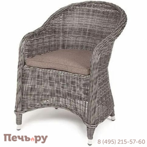 4SiS Равенна плетеное кресло из искусственного ротанга, цвет графит фото