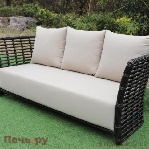 4SiS Валенсия диван из искусственного ротанга трехместный, цвет бронзовый фото 3