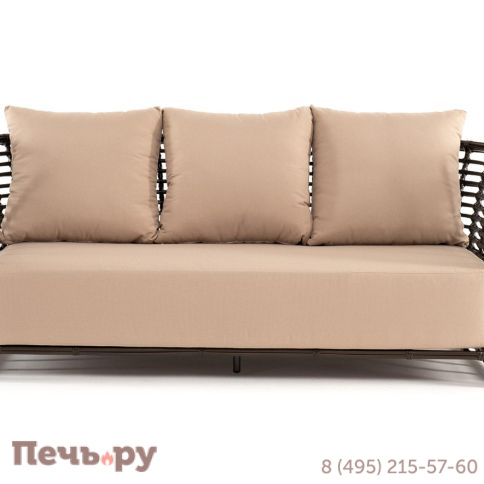 4SiS Валенсия диван из искусственного ротанга трехместный, цвет бронзовый фото 4