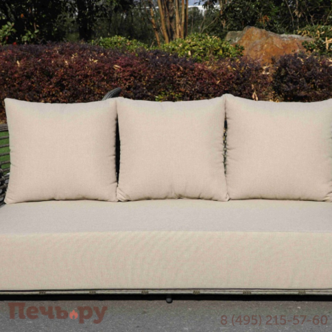 4SiS Валенсия диван из искусственного ротанга трехместный, цвет серый фото 2