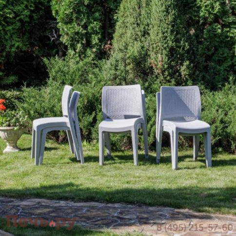 6 стульев Royal Family JULY светло-серые фото 4