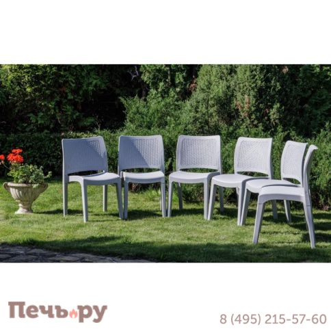 6 стульев Royal Family JULY светло-серые фото