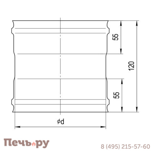 Адаптер ММ Феррум BlackSide черный (AISI 430/ 0.8) фото 4