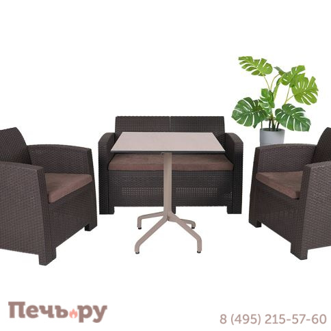 Диван двухместный Gardeck Arizona b:rattan, венге (2-х местная подушка) фото 14