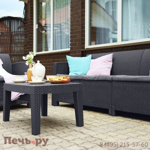 Диван трехместный Gardeck Arizona b:rattan, антрацит (3-х местная подушка) фото 2