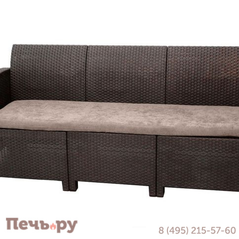 Диван трехместный Gardeck Arizona b:rattan, венге (3-х местная подушка) фото