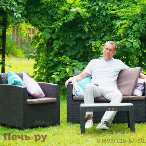 Кресло Gardeck Arizona b:rattan  (2шт.), венге (2 подушки) фото 20