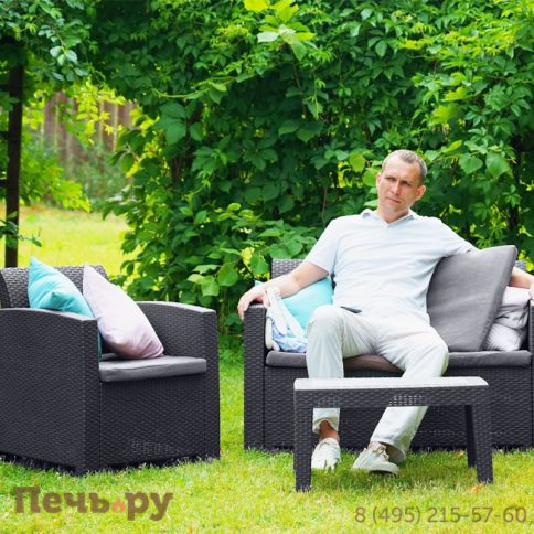 Столик журнальный Gardeck Arizona b:rattan, антрацит фото 7