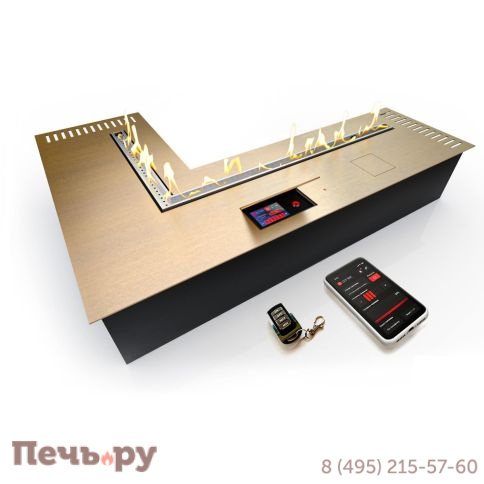 Автоматический биокамин ZeFire Automatic M 1000х1400 угловой с ДУ фото 2