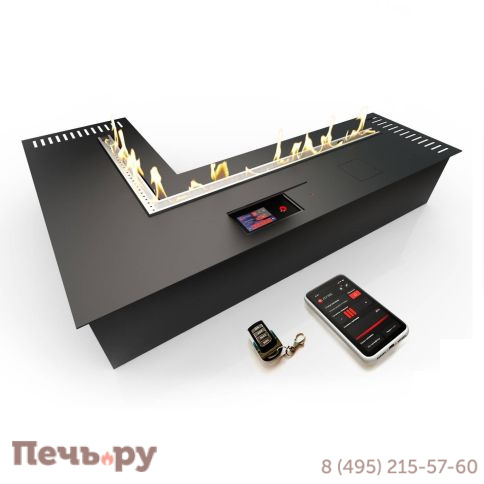 Автоматический биокамин ZeFire Automatic M 1000х1400 угловой с ДУ фото