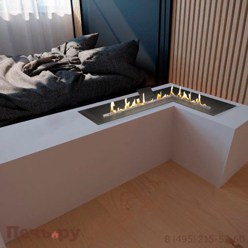 Автоматический биокамин ZeFire Automatic M 700х1000 угловой с ДУ фото 5