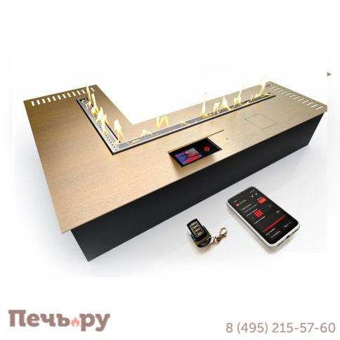 Автоматический биокамин ZeFire M 600х900 угловой с ДУ фото 2