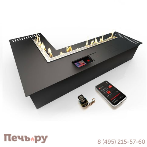 Автоматический биокамин ZeFire M 600х900 угловой с ДУ фото