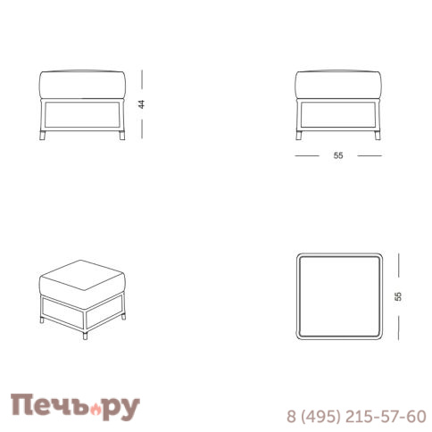 Банкетка плетеная с подушкой DFN Vega DFN/82678 фото 3