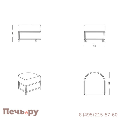 Банкетка плетеная с подушкой DFN Vega DFN/82676 фото 3