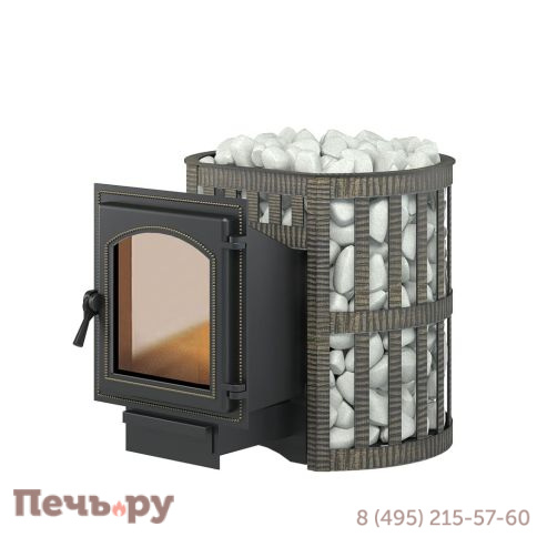 Банная чугунная печь Везувий Легенда Ковка 12 (220) фото