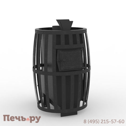Банная печь Берёзка Витязь 18 газ (закрытая каменка, сетчатый кожух) фото 2