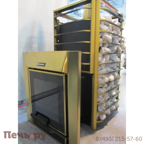 Банная печь Ермак 24 Сетка Люкс Gold (нержавейка) фото 2