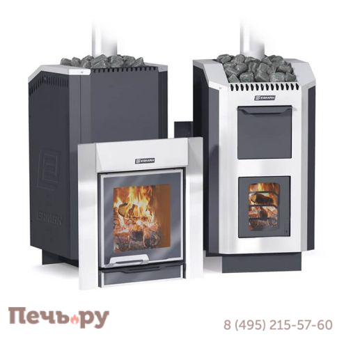 Банная печь Ермак 30 Люкс (нержавейка) фото