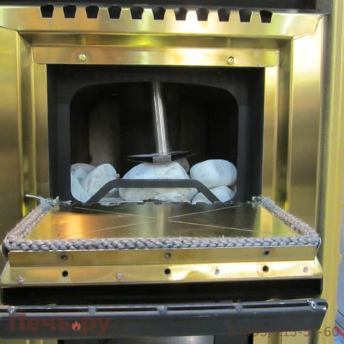 Банная печь Ермак 36 Сетка Люкс Gold (нержавейка) фото 3