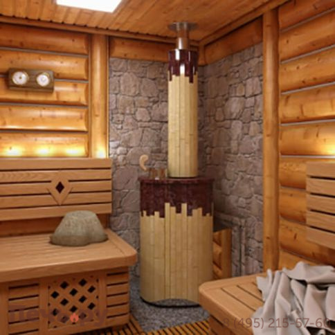 Банная печь Ферингер Ламель Оптима ПС до 23 куб. м., закрытая каменка фото 21