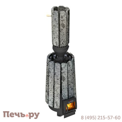 Банная печь Grill’D Cometa 180 Vega Short Window Max Stone (серпентинит) фото 2