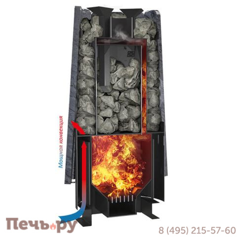 Банная печь Grill’D Cometa 180 Vega Short Window Max Stone (серпентинит) фото 4