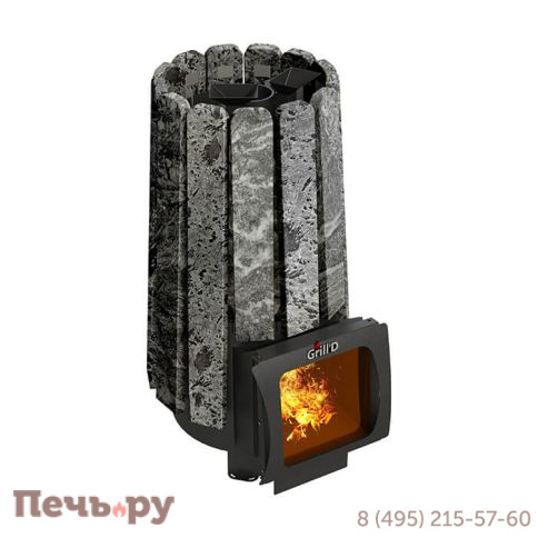 Банная печь Grill’D Cometa 180 Vega Short Window Max Stone (серпентинит) фото