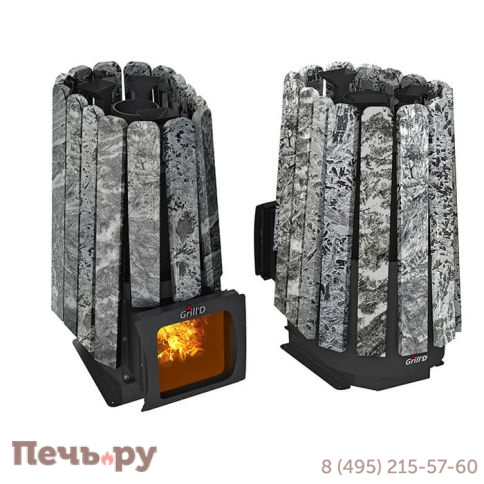 Банная печь Grill’D Cometa 350 Vega Short Window Max Stone (серпентинит) фото 2