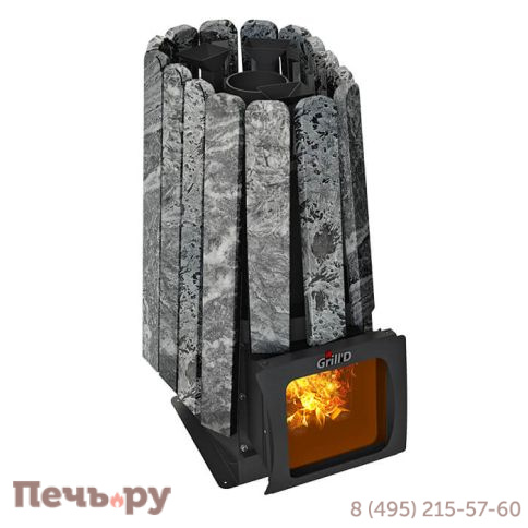 Банная печь Grill’D Cometa 350 Vega Short Window Max Stone (серпентинит) фото