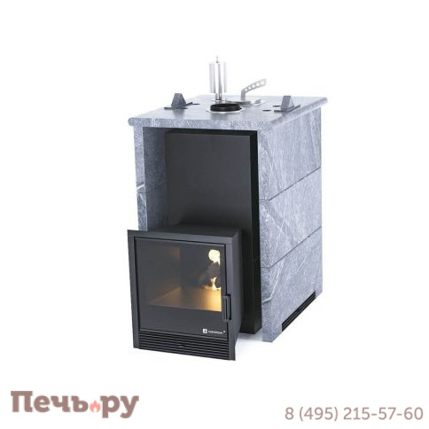 Банная печь ИзиСтим Анапа в трёхстороннем кожухе из талькохлорита фото