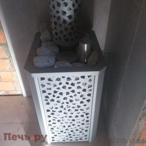 Банная печь ИзиСтим Ялта 15 березовый лист фото 5