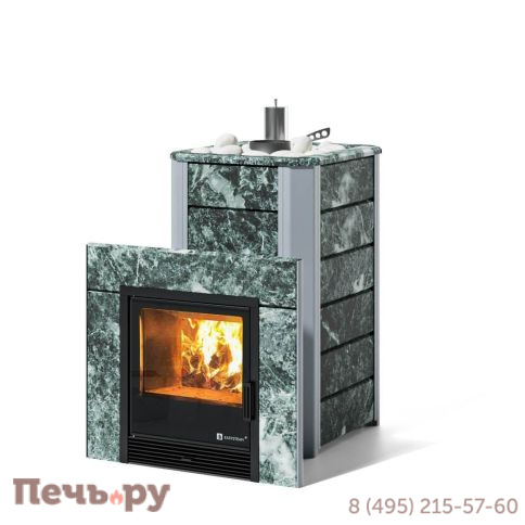Банная печь ИзиСтим Ялта 15 в кожухе из природного камня фото 2