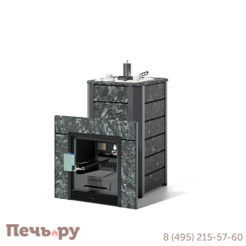 Банная печь ИзиСтим Ялта 25 в кожухе из природного камня с газовой горелкой ГГУ-40 фото 2