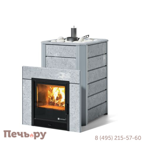 Банная печь ИзиСтим Ялта 25К в облицовке из камня фото