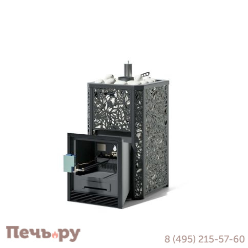 Банная печь ИзиСтим Ялта 35 Хохлома с газовой горелкой фото 3