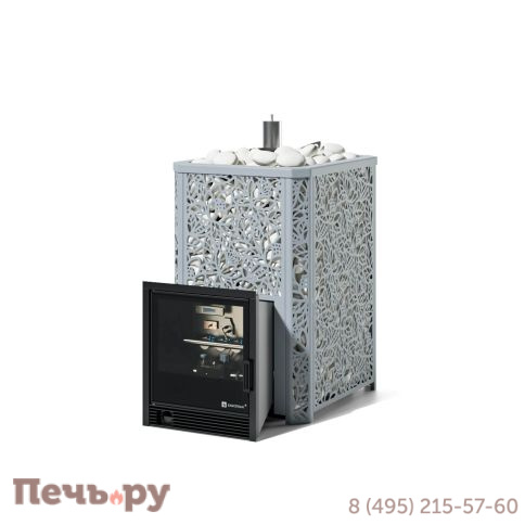 Банная печь ИзиСтим Ялта 35 Хохлома с газовой горелкой фото