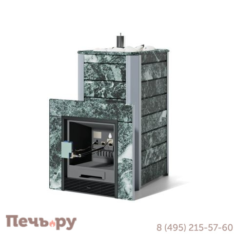 Банная печь ИзиСтим Ялта 40 в кожухе из природного камня с газовой горелкой фото 2