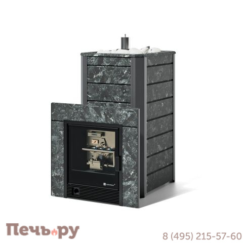 Банная печь ИзиСтим Ялта 40 в кожухе из природного камня с газовой горелкой фото 6
