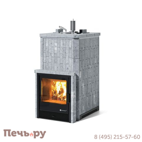 Банная печь ИзиСтим Южная 22 с топкой из парной с закрытым верхом фото
