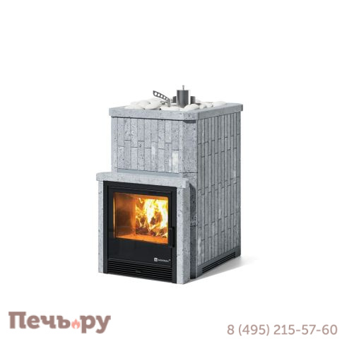 Банная печь ИзиСтим Южная 9 открытый верх с топкой из парной фото